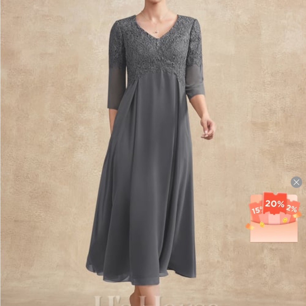 JJs House Gray Lace Wedding Dress